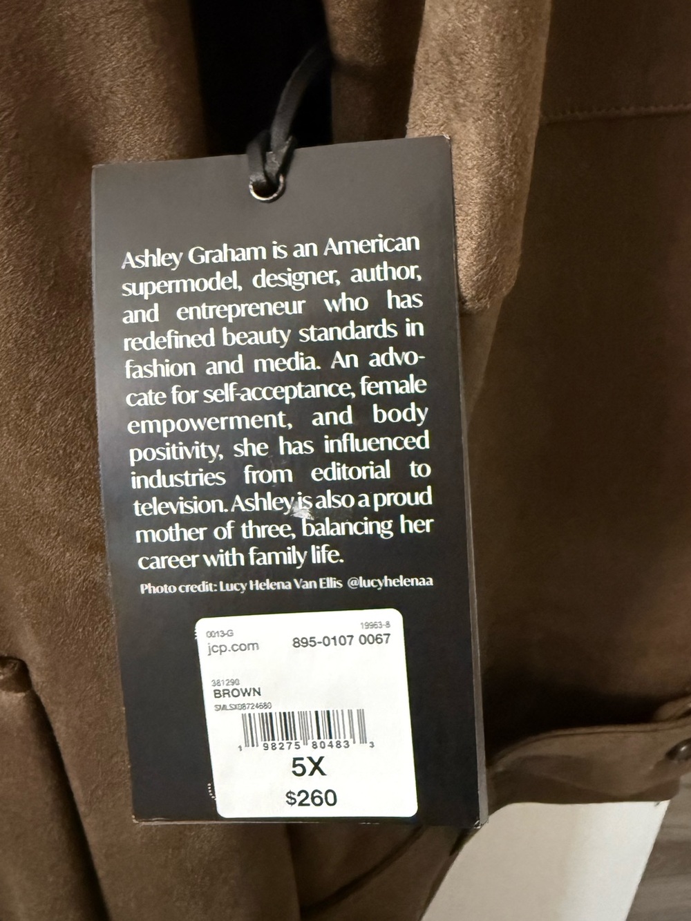 Ashley Graham|Brown Suede Double-Breasted full length Trench Coat,tie waist•NWT - Picture 14 of 17